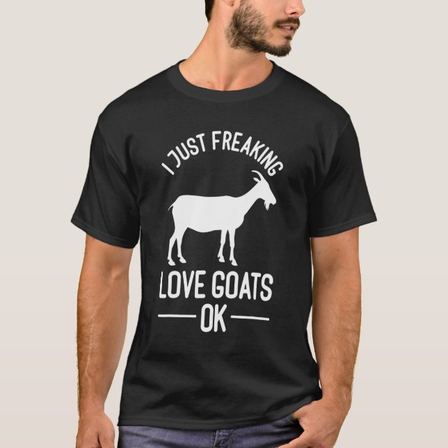 Camiseta Eu simplesmente amo cabras Fazendeiro de cabras (Frente)