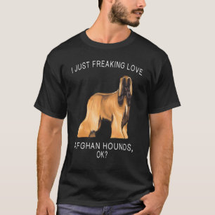 Camiseta Eu simplesmente amo cachorro Afghan Hound Ok