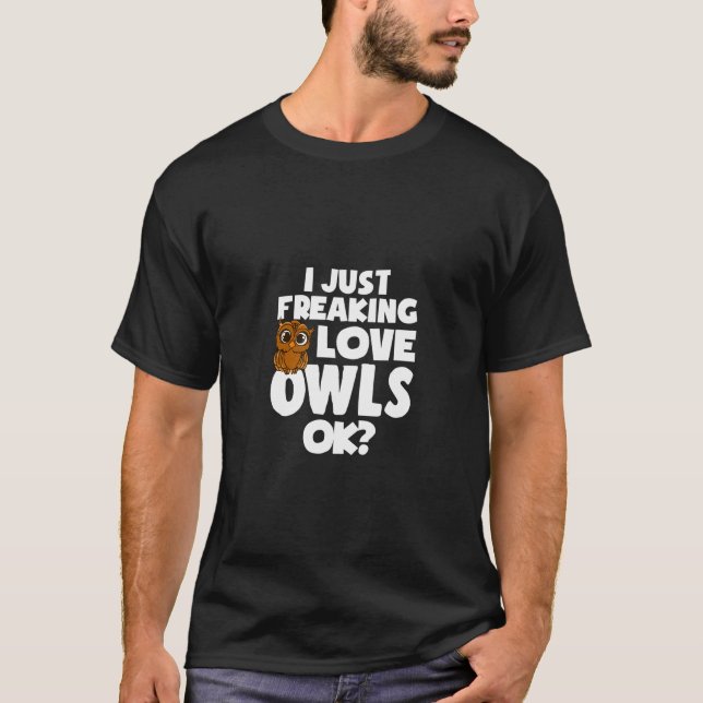 Camiseta Eu simplesmente amo corujas ok moletom de coruja p (Frente)