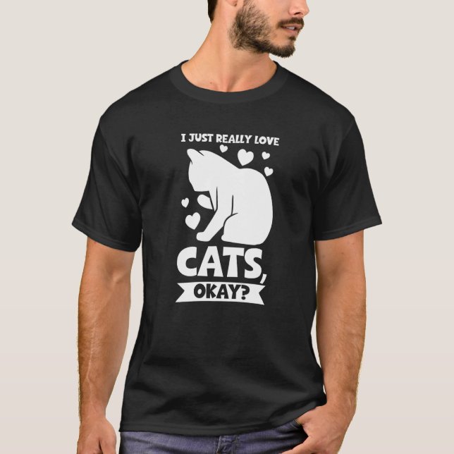 Camiseta Eu simplesmente amo gatos, tá Gato (Frente)