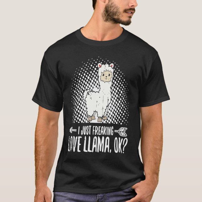 Camiseta Eu simplesmente amo lhama (Frente)