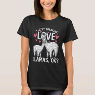 Camiseta Eu simplesmente amo muito lhamas ok lhama