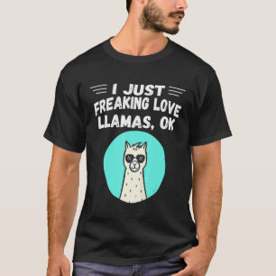 Camiseta Eu simplesmente amo muito lhamas ok piada besta