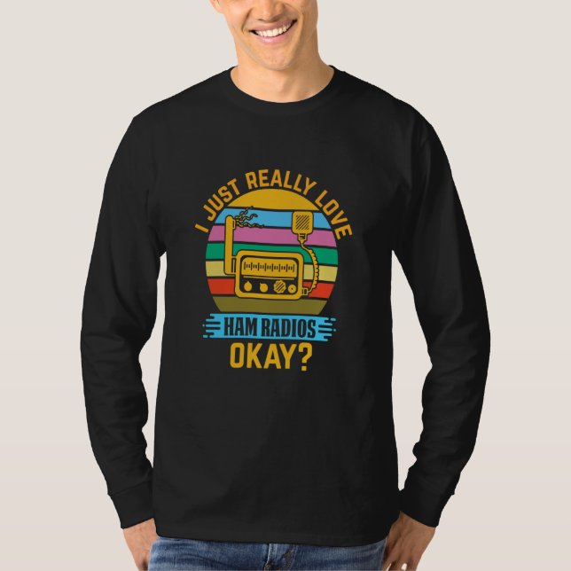 Camiseta Eu simplesmente amo muito Rádios Amadores Okay (Frente)