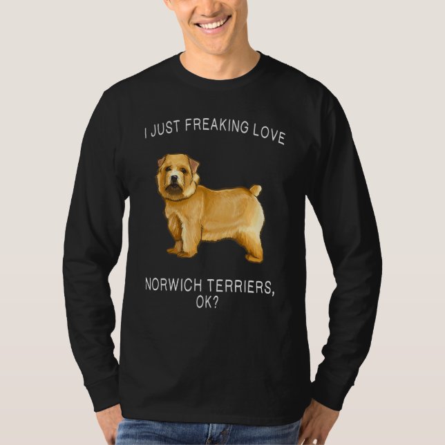 Camiseta Eu simplesmente amo Norwich Terrier Ok Cachorro (Frente)