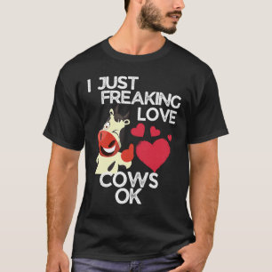 Camiseta Eu simplesmente amo vacas ok vaca