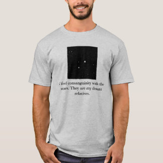 Camiseta Eu sinto a consanguinidade com as estrelas. Th…