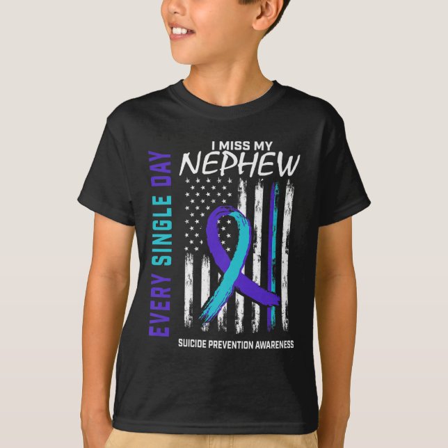 Camiseta Eu Sinto Falta Do Meu Sobrinho Na Prevenção De Con (Frente)