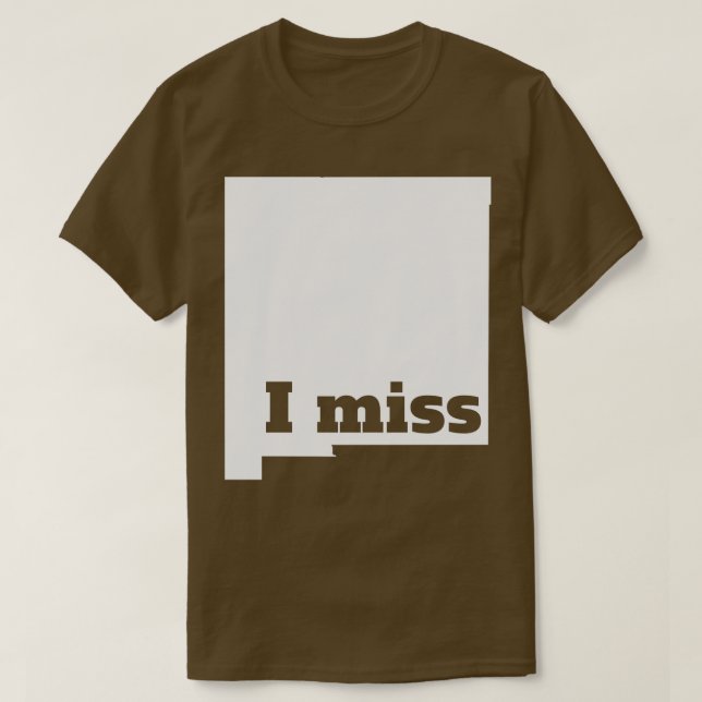 Camiseta Eu Sinto Falta Do Novo México Meu Estado De Casa (Frente do Design)