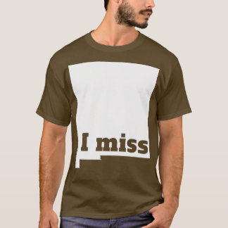 Camiseta Eu Sinto Falta Do Novo México Meu Estado De Casa