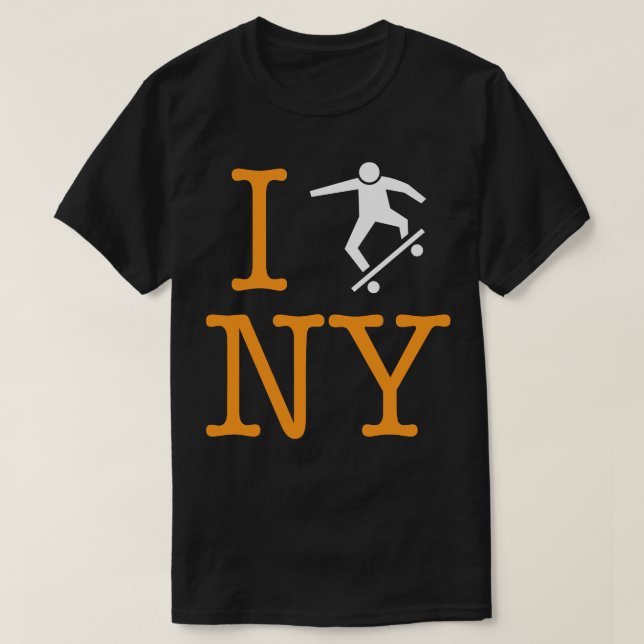 Camiseta Eu Skate Nova York Skate NYC ou Morre (Frente do Design)