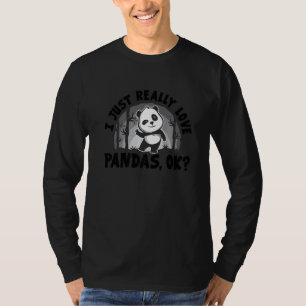 Camiseta Eu Só Amo Muito Pandas Ok Animal Urso Retro
