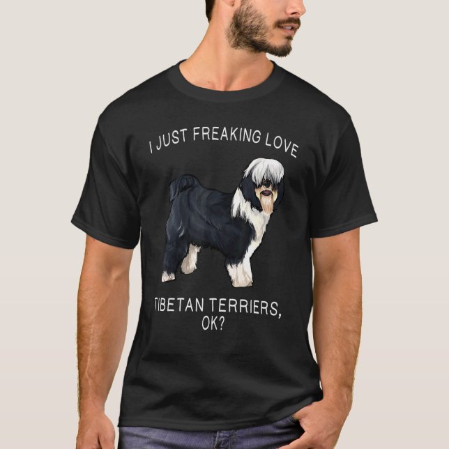 Camiseta Eu Só Amo Tibetano, Terrier Ok Cão (Frente)