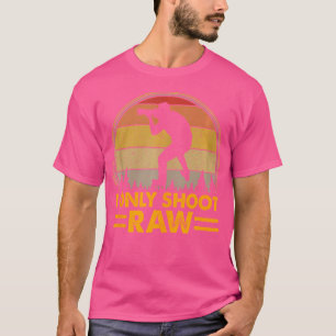 Camiseta Eu Só Disparo Fotografia de Câmera Raw Retrô Vinta