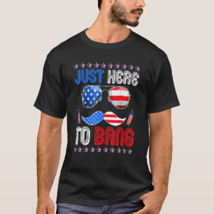 Camiseta Eu Só Estou Aqui Para Pegar A Bandeira Dos Eua Ócu