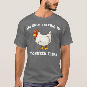 Camiseta Eu Só Estou Falando Com Meu Frango Hoje Engraçado 