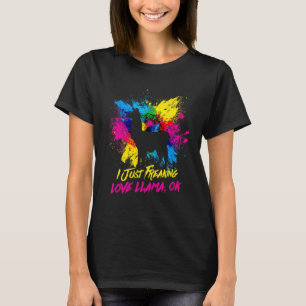 Camiseta Eu Só Estraguei O Amor Lhamas Paint Splatter Llama