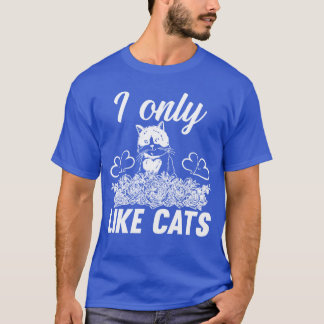 Camiseta Eu Só Gosto De Gatos Com Flores Gato De Gato