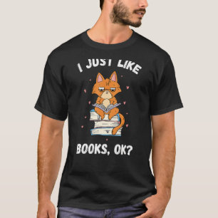 Camiseta Eu Só Gosto De Livros Leitores Livros Gatos 1