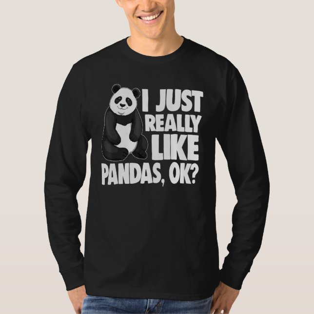 Camiseta Eu Só Gosto De Pandas As Mulheres Bebem Panda Amor (Frente)