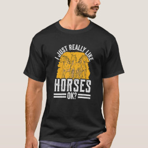 Camiseta Eu Só Gosto Muito de Cavalos Ok Montar Cavalo Cav