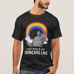 Camiseta Eu Só Gosto Muito de Chinchilas