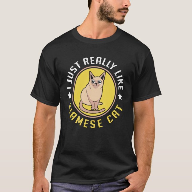 Camiseta Eu Só Gosto Muito de Gato Siames (Frente)
