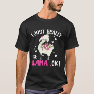 Camiseta Eu Só Gosto Muito De Lhama Ok para Amantes De Alpa