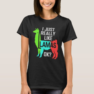 Camiseta Eu Só Gosto Muito de Lhamas Llama