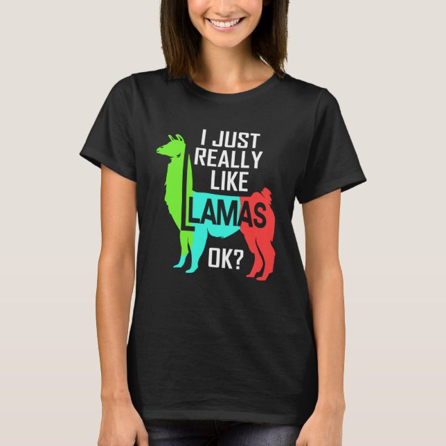 Camiseta Eu Só Gosto Muito de Lhamas Llama (Frente)