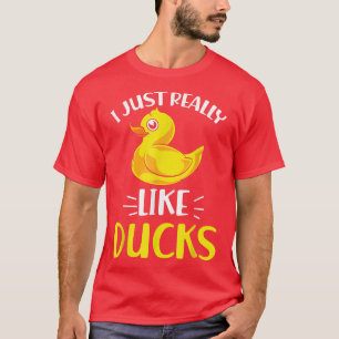 Camiseta Eu Só Gosto Muito De Patos De Pato De Banho De Bri