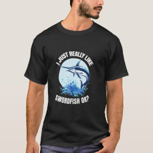 Camiseta Eu Só Gosto Muito De Peixe-Espada OK Pescaria No M