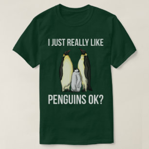 Camiseta Eu Só Gosto Muito de Pinguins Ok?
