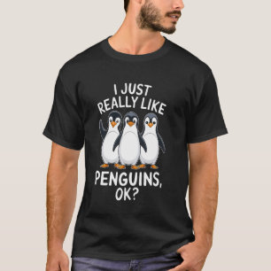Camiseta Eu Só Gosto Muito de Pinguins, OK Zookeeper Zoológ