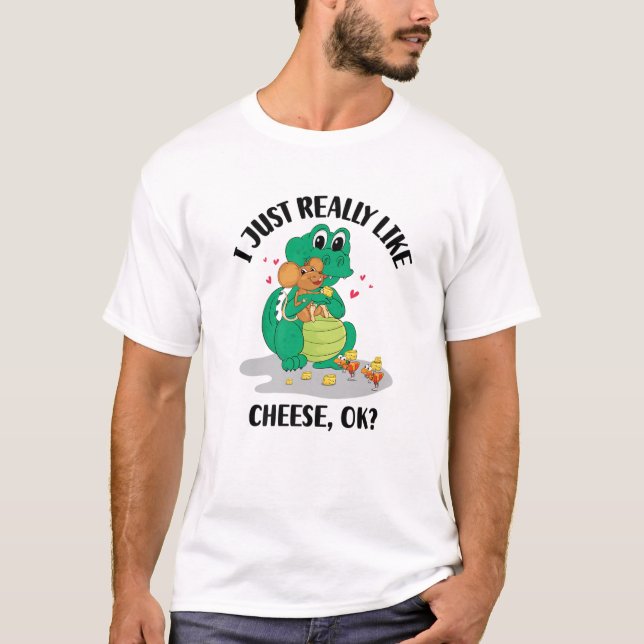 Camiseta Eu Só Gosto Muito De Queijo OK (Frente)