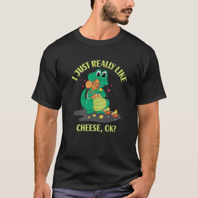 Camiseta Eu Só Gosto Muito De Queijo OK (Frente)