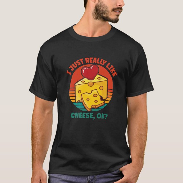 Camiseta Eu Só Gosto Muito De Queijo OK (Frente)
