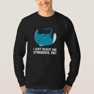 Camiseta Eu Só Gosto Muito De Raias Ok Raia Oceânica