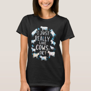 Camiseta Eu Só Gosto Muito De Vacas, Ok, Engraçada Fazended