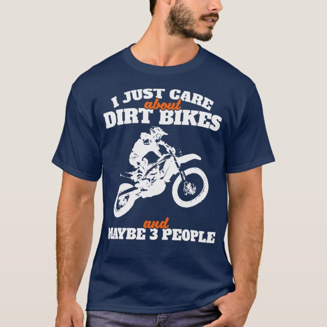 Camiseta Eu só me importo com Dirt Bike Enduro Biker Gift (Frente)