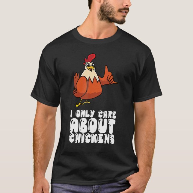 Camiseta Eu Só Me Preocupo Com Galinhas (Frente)