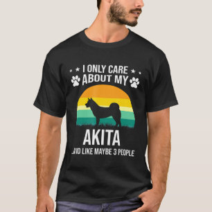 Camiseta Eu Só Me Preocupo Com Meu Cachorro Akita