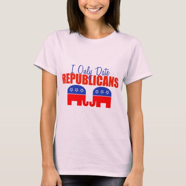 Camiseta Eu só namoro republicanos (Frente)