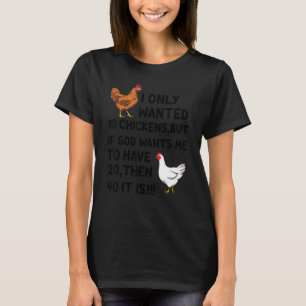 Camiseta Eu Só Queria 10 Animais De Galinha