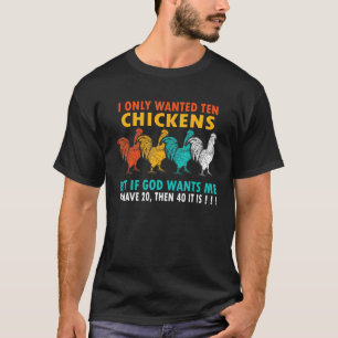 Camiseta Eu Só Queria 10 Frangos Bicos de Frango Para Mulhe
