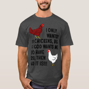 Camiseta Eu Só Queria 10 Galinhas Loucas Farmer De Frango