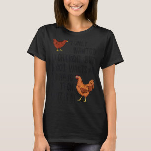 Camiseta Eu Só Queria 10 Galinhas Mas Se Deus Quiser Que Eu