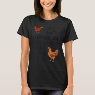 Camiseta Eu Só Queria 10 Galinhas Mas Se Deus Quiser Que Eu