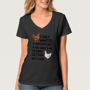 Camiseta Eu Só Queria 10 Galinhas Mas Se Deus Quiser Que Eu