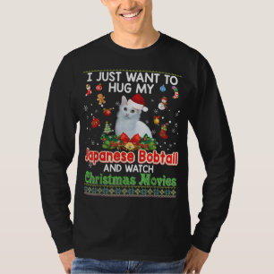 Camiseta Eu Só Quero Abraçar Meu Gato De Bobtail Japonês E 